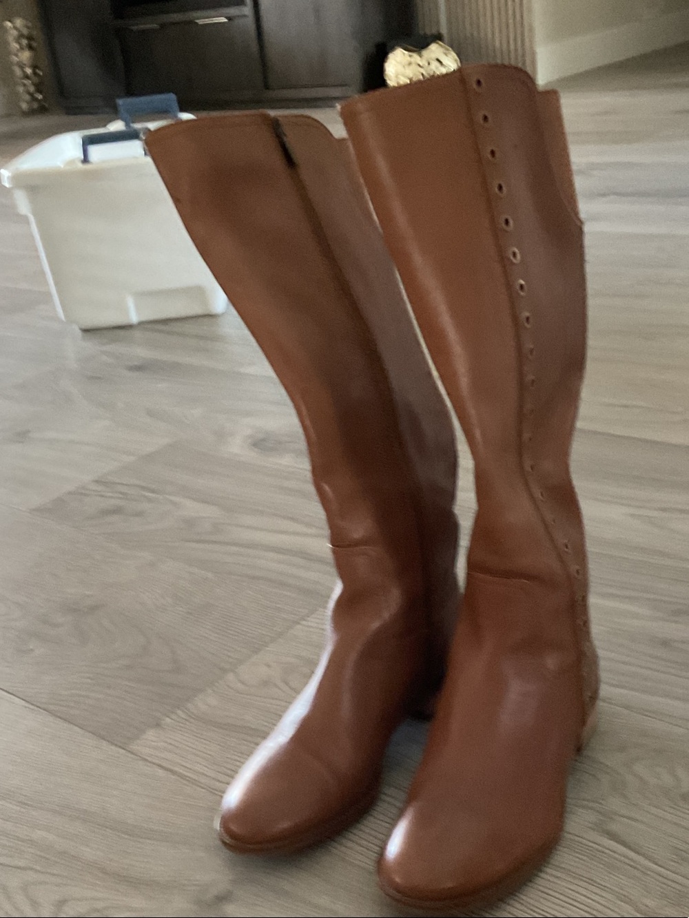 Michael Kors Tall Chestnut Leather Over-the-Knee Boots